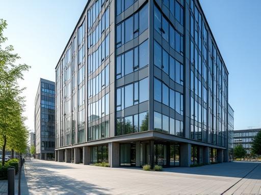 Exterior view of a modern, professional office building in Munich, Germany, symbolizing our established presence.