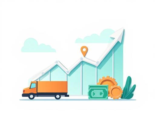 Graphic illustrating reduced costs and efficiency gains, like a downward trend chart.